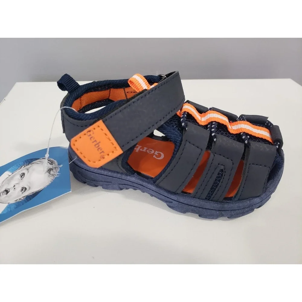 NEW SZ 6 Fisherman Prewalk Walking Baby Sandal Ankle Strap Infant Boy Closed Toe